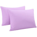 Uxcell Pillowcases Weave From 100% Egyptian Cotton, Breathable Soft Pillow Cases With Zipper Closure, 2 Pcs Light Purple Pillow