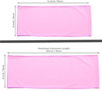 Mds Pack Of 50 Spandex Chair Sashes Bow Sash Elastic Chair Bands Ties Without Buckle For Wedding And Events Decoration Spandex Slider Sashes Bow - Pink