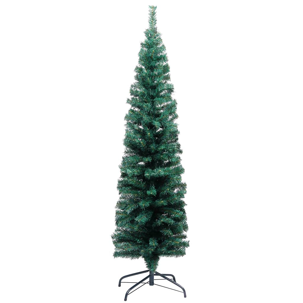 Vidaxl Slim Artificial Christmas Tree With Stand Synthetic Holiday Lifelike Decorative Tree Holiday Seasonal Shop Home Outdoor Decor Green 5 Ft Pvc