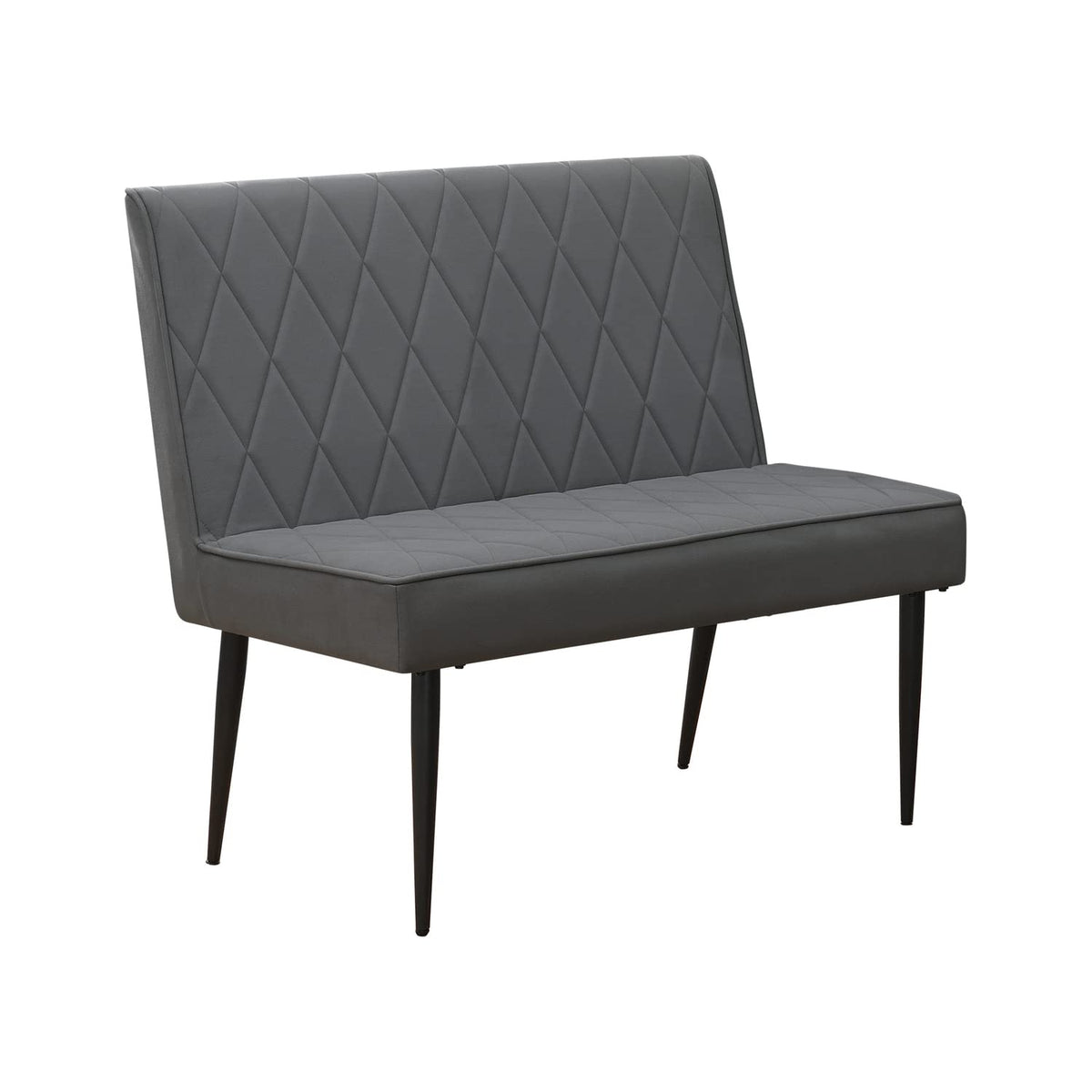 Coaster Home Furnishings Upholstered Tufted Short Bench, Grey and Gunmetal