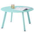 Juserox Patio Coffee Table - Metal Steel Outdoor Round Table Weather Resistant Anti-Rust Outdoor Table (Green)