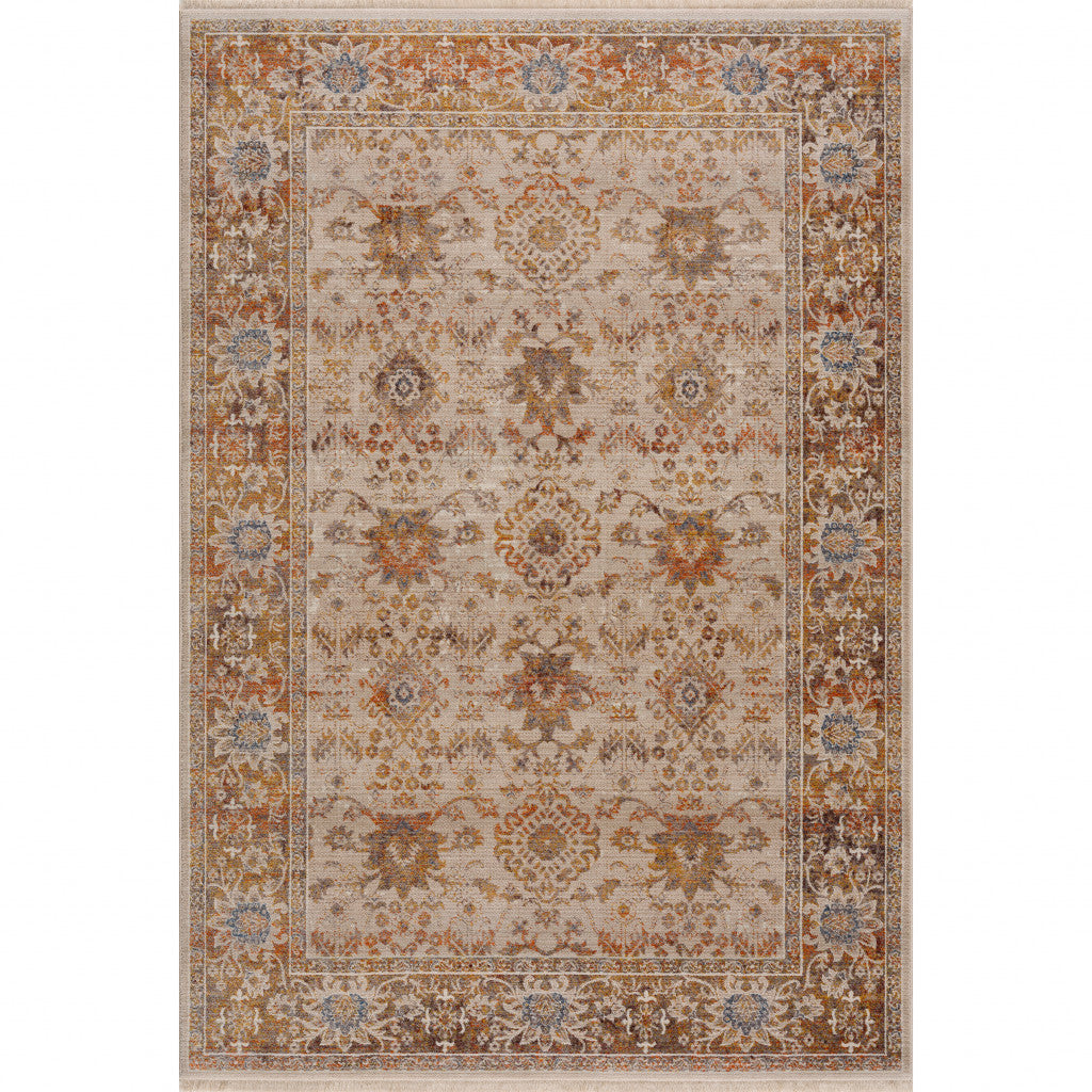 HomeRoots 515982 8 x 10 ft. Ivory Oriental Rectangle Area Rug