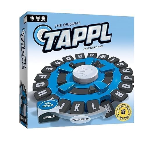 DADA Export Tappl Game  FastPaced Word Party Game with Cards & Alphabet Board, Fun Family & Friends Board Game for Adults & Ki