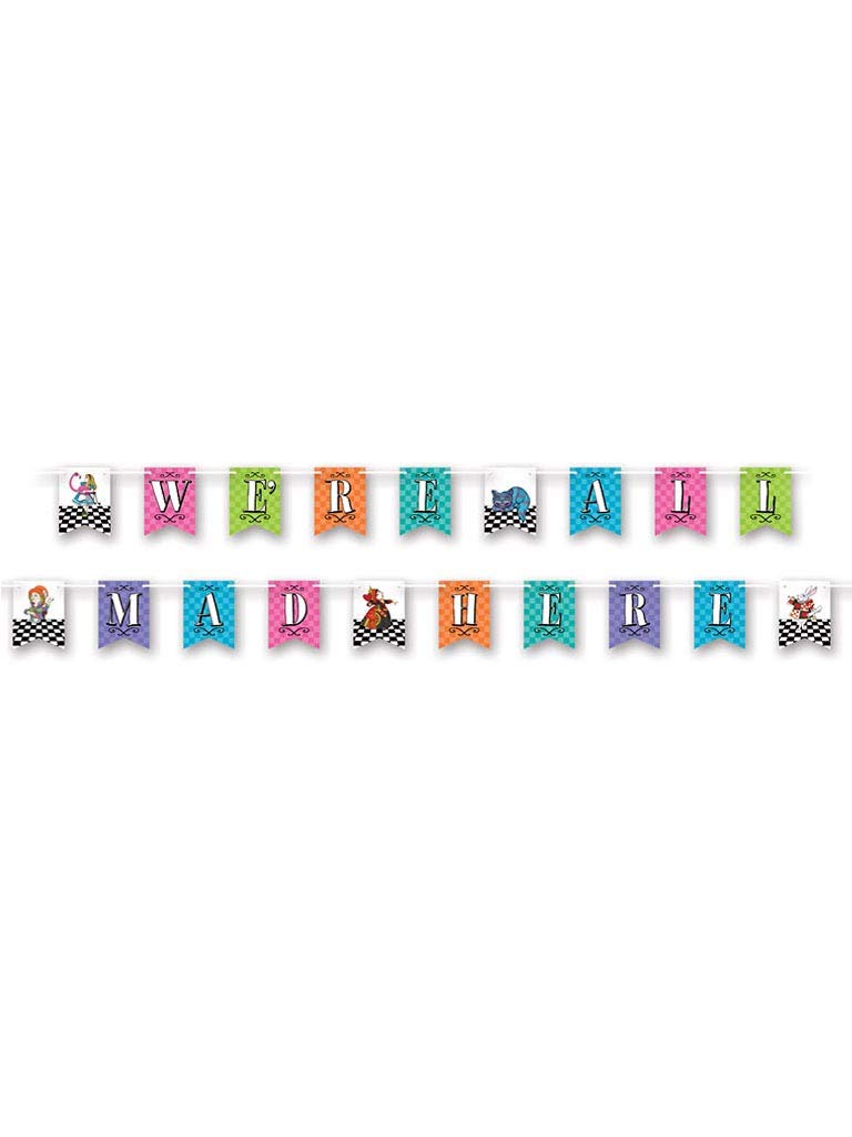 Beistle We'Re All Mad Here Streamer