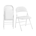 KAIHAOWIN 2-Pack Folding Chair Vinyl Padded and Metal Frame Heavy Duty Foldable Chair with Backrest & Padded Seats for Meetings 