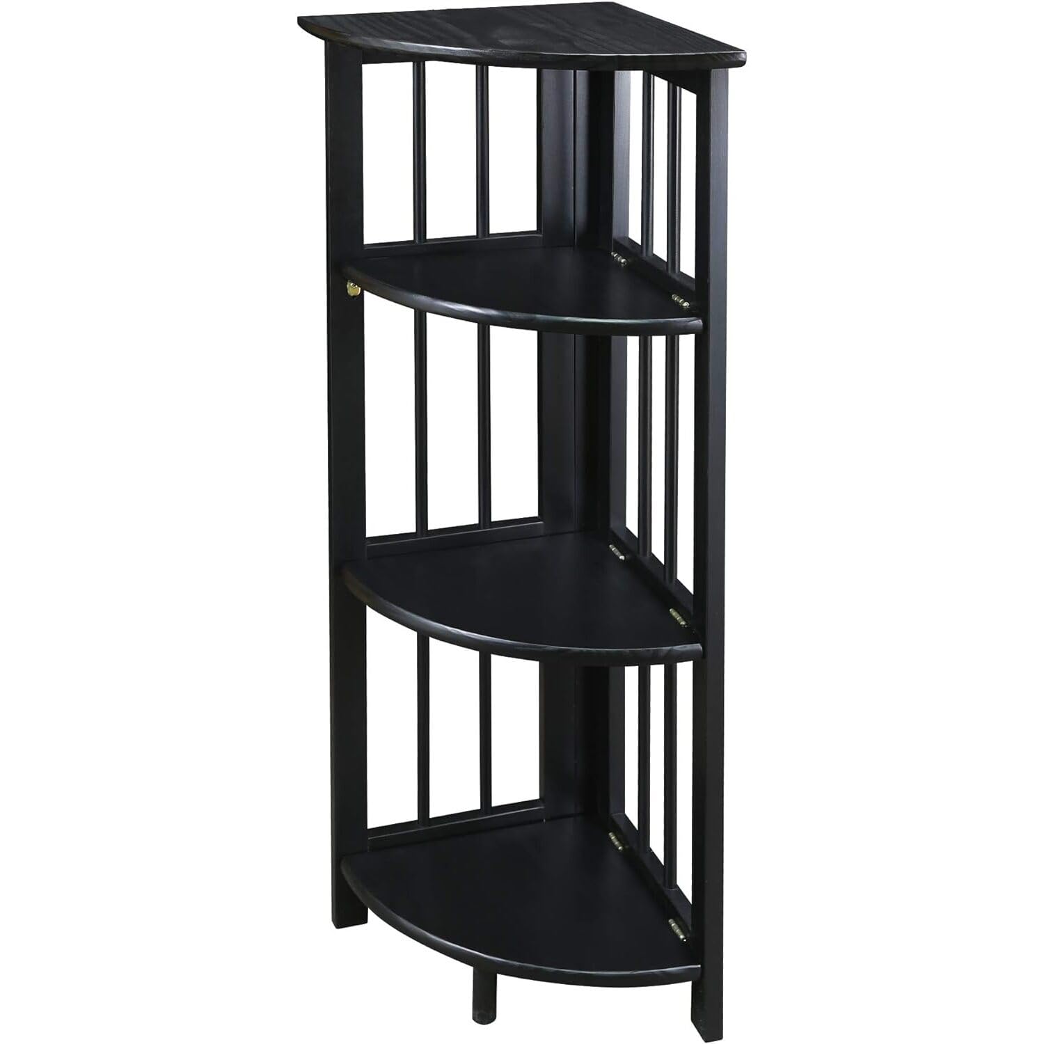 Casual Home 4 Tier Corner Folding Bookcase, Black