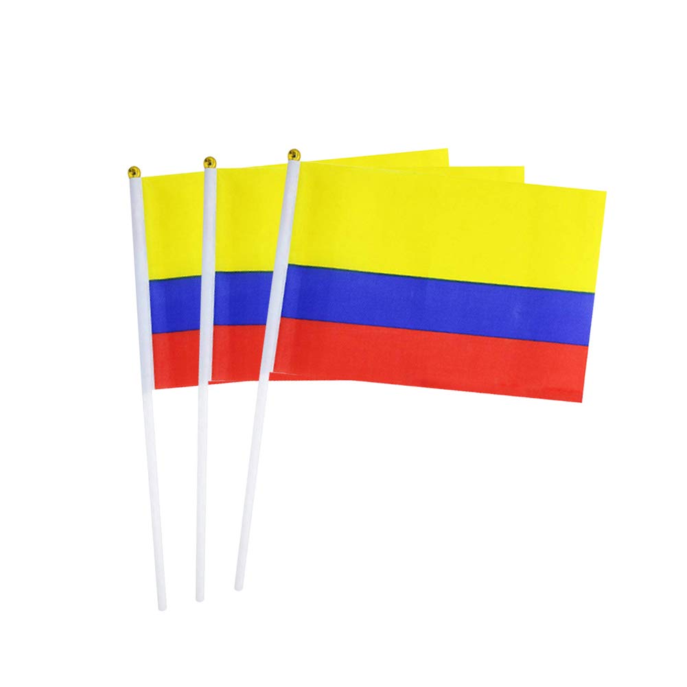 Colombia Flag Colombian Hand Held Small Mini Stick Flags Decorations International Country World Flags For Party Olympics Festiv
