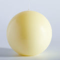 MOZEAL Hand-Poured, 6 Inch Ivory Large Round Ball Candles - Elegant Ivory Round Pillar Candles, Dripless, Unscented, Smokeless, 