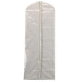 Household Essentials 311395 Hanging Garment Bag Dress Natural Cotton Canvas with Clear Vinyl Cover, Gown Protector,OffWhite