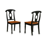 East West Furniture Dublin 3 Piece Set Contains a Round Dining Table with Dropleaf and 2 Kitchen Chairs, 42x42 Inch, Black & Cherry