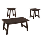 Monarch Specialties I Table SET-3PCS Set, Cappuccino