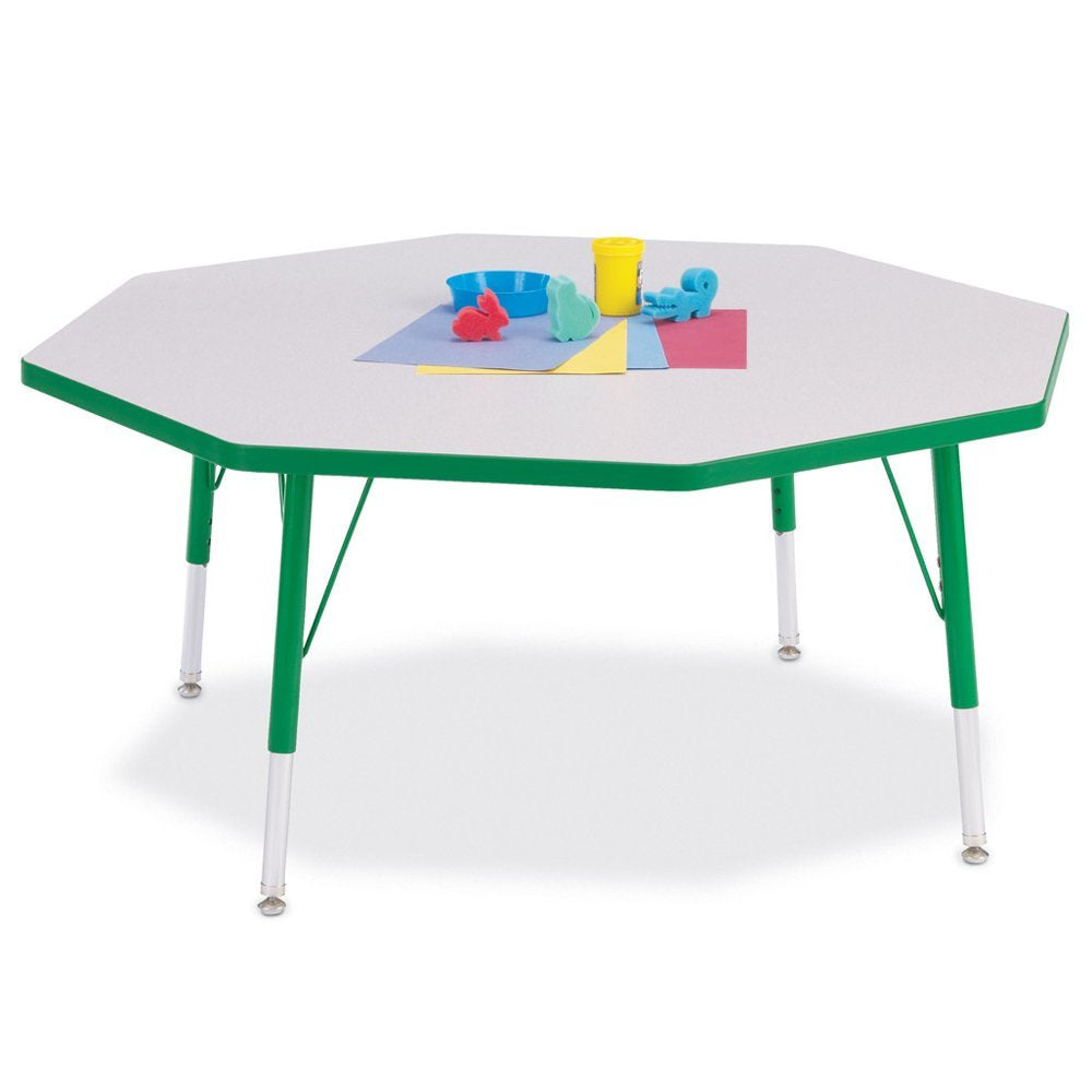 Jonti-Craft, Inc. Activity Table, Octagon, 24&quot;-31&quot;x48&quot;, Green