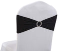 MDS Pack of 100 Spandex Chair Sashes Bow sash Premium Stretch Chair Cover Band with Buckle Slider Elastic Chair Ties for Wedding
