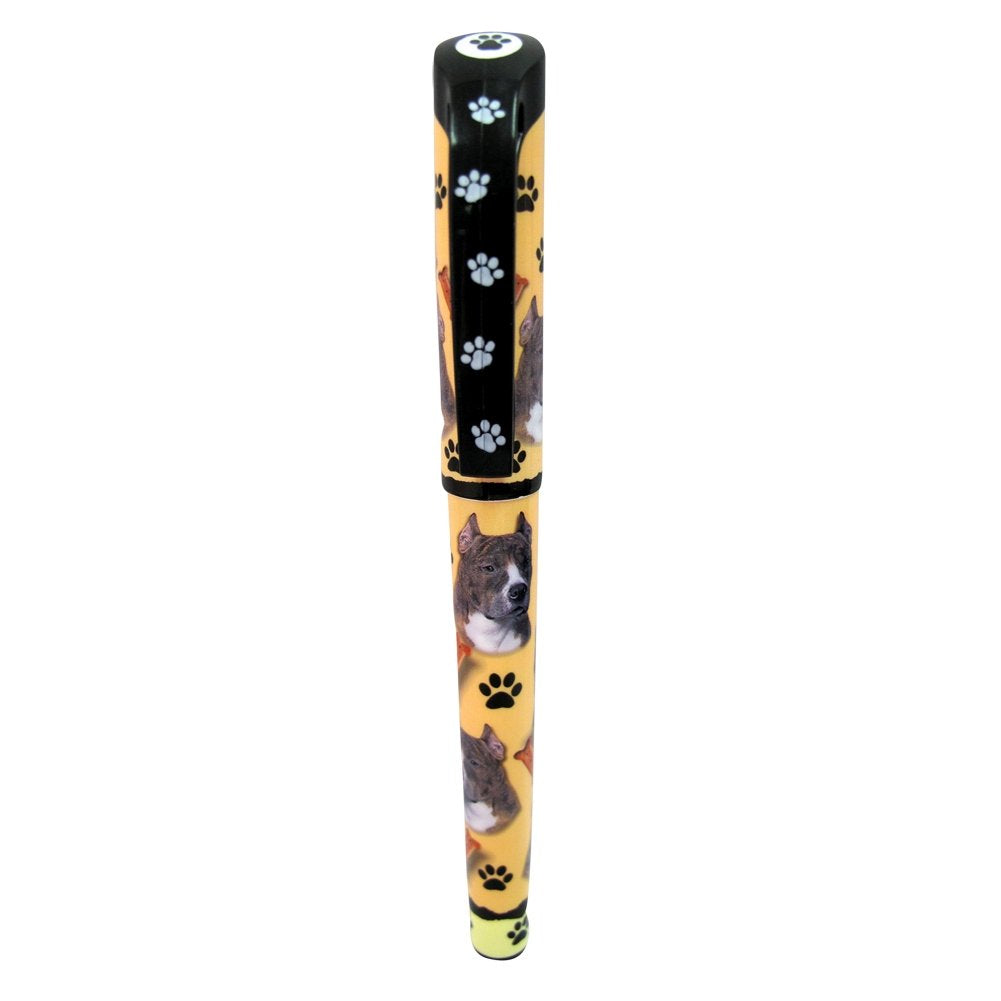 E&S Pets Pit Bull, Brindle Pen Easy Glide Gel Pen, Refillable With A Perfect Grip, Great For Everyday Use, Perfect Pit Bull, Bri