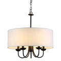 Warehouse Of Tiffany Su1700-5 5 Light Gwenevere Fabric Chandelier, 22', White