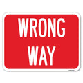 Wrong Way | 18' X 24' Heavy-Gauge Aluminum Rust Proof Parking Sign | Protect Your Business & Municipality | Made In The Usa
