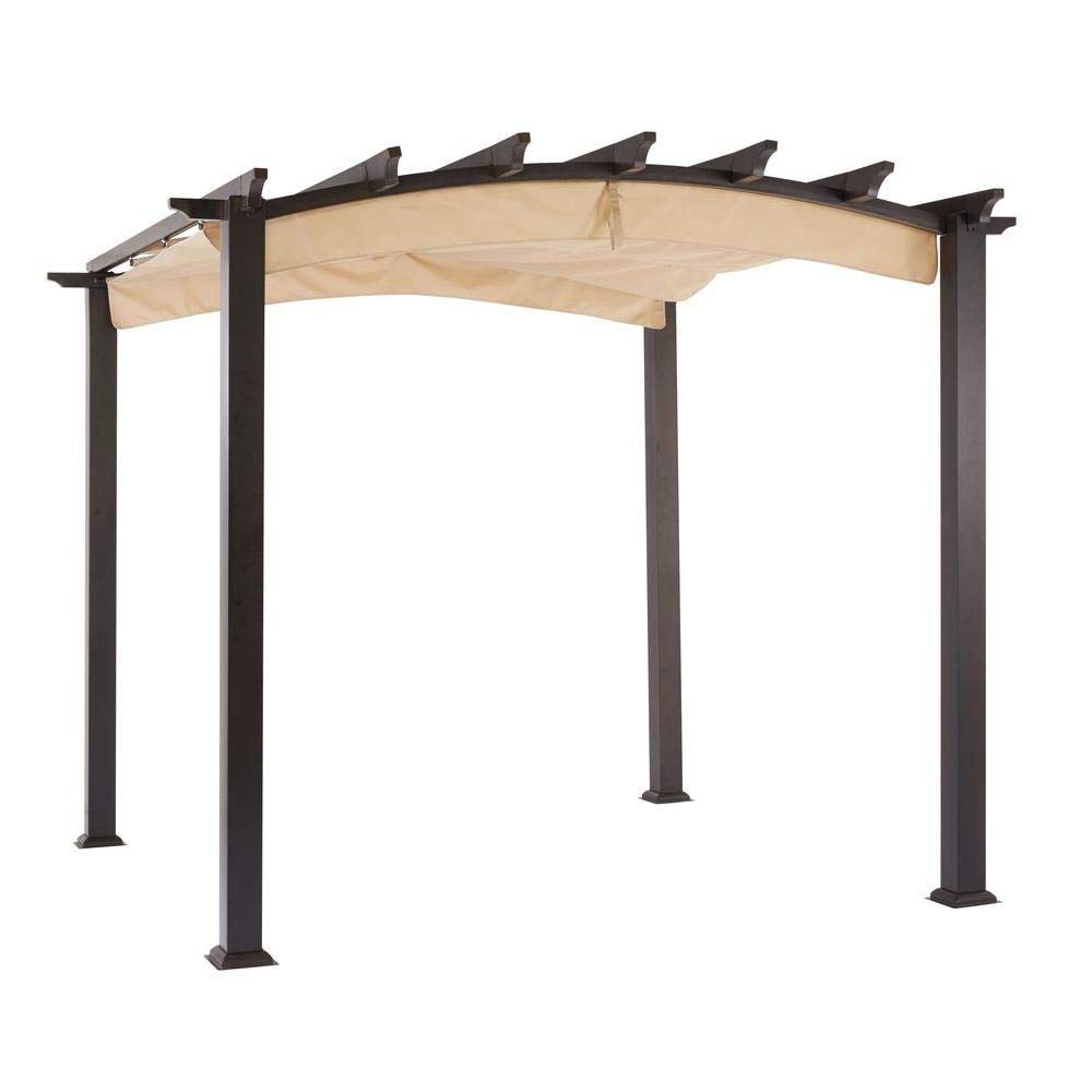 Garden Winds Replacement Canopy For The Hampton Bay Arched Pergola - Standard 350 - Stripe Canyon