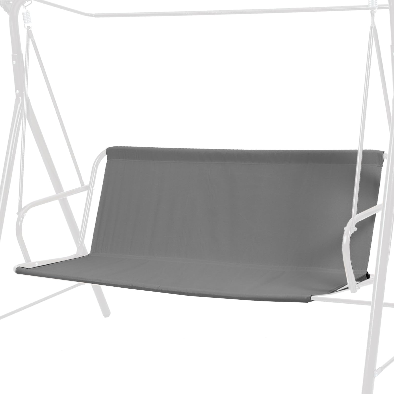 Outdoor Porch Patio Swing Seat Cover, 600D Thickened Oxford Waterproof Swing Cushion Protection Covers Replacement For Outdoors Garden Yard Furniture Chairs (58.2X19.7X19.7 Inch) (Gray)