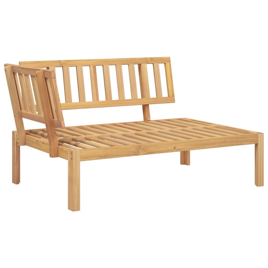 vidaXL 4 Piece Patio Pallet Sofa Set - Solid Acacia Wood Outdoor Garden Seating Furniture - Table and 3 Sofas - Modular Design - No Cushions