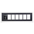 Creative Letter Art 4    x 6    Multiple Opening Picture Frame Collage with 7 holes, Cottage White Frame with 10 x 36-inch Black