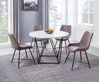 Steve Silver Co Ramona White Marble Top Round