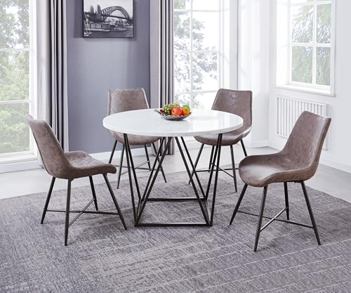 Steve Silver Co Ramona White Marble Top Round