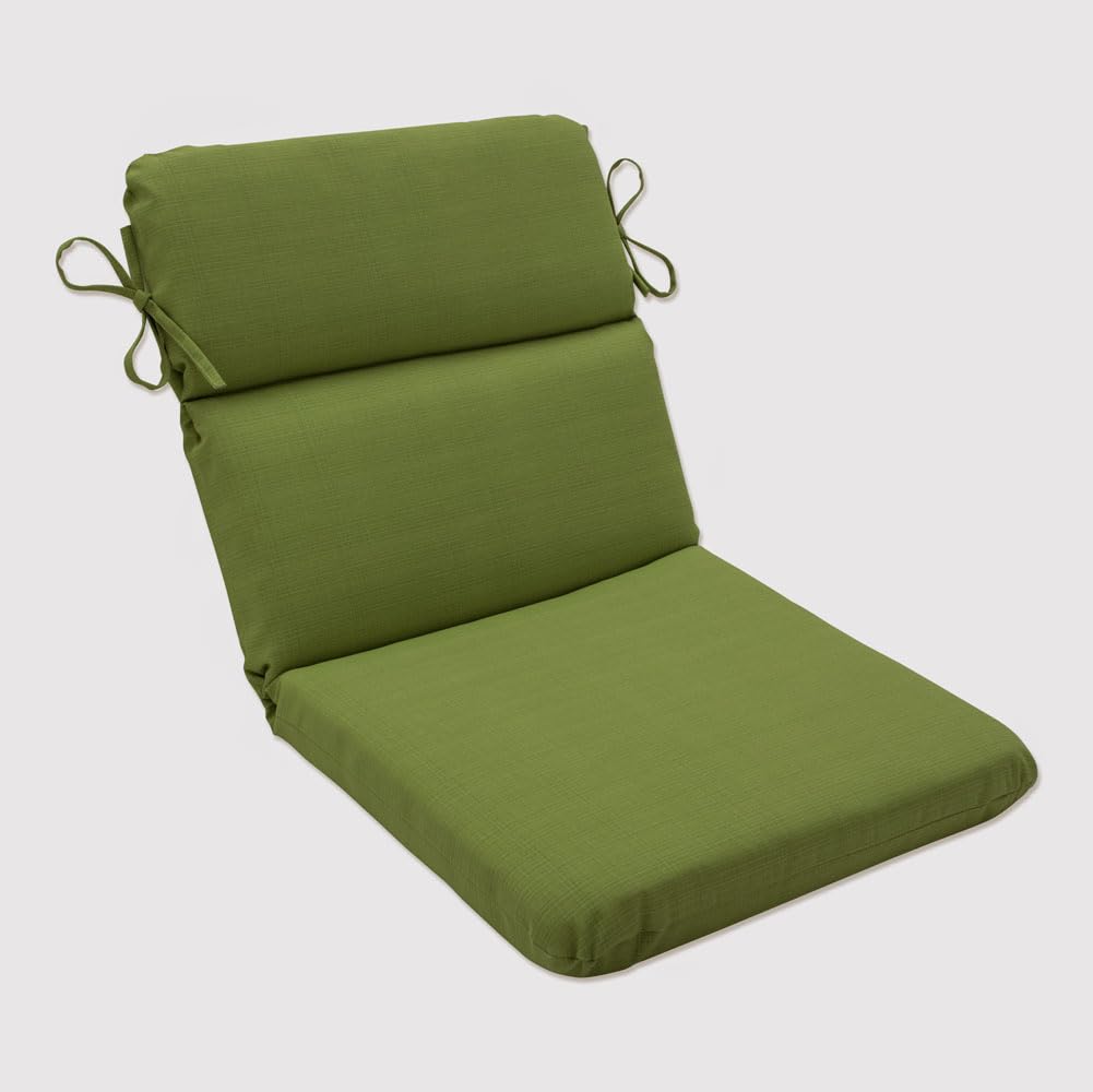 Pillow Perfect Forsyth Solid Indoor/Outdoor One Piece Chair Cushion Deep Seat, Weather And Fade Resistant, Round Corner - 40.5'