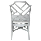New Pacific Direct Kara 21" Fabric And Rattan Chair In Gray (Set Of 2)