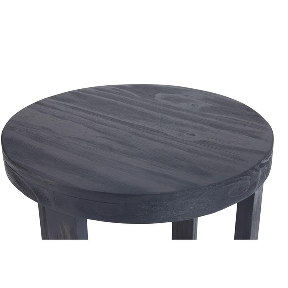 Progressive Furniture Brie Wood Chairside Table In Dark Gray