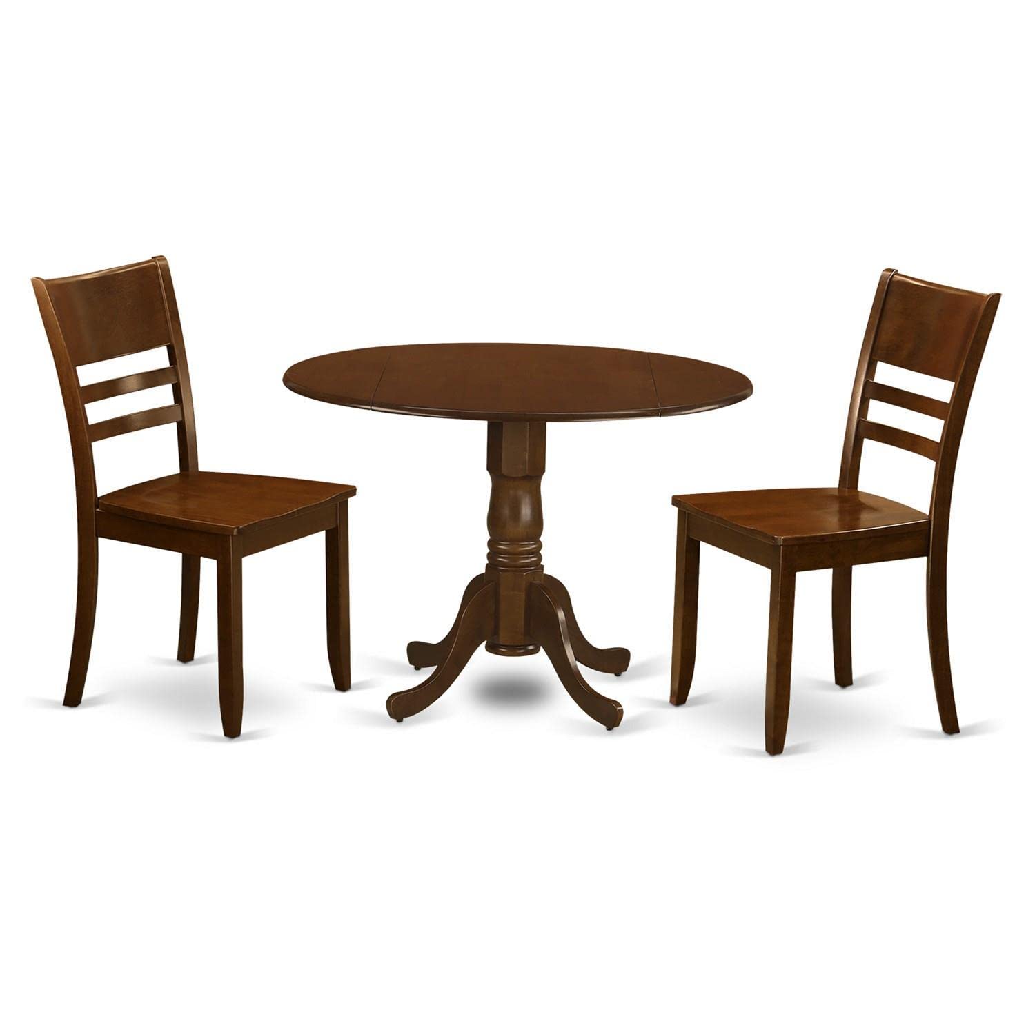 East West Furniture DLLY3-ESP-W 3 Piece Dining Table Set