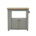 Anderson Teak Astor 35" Kitchen Cart, Medium, Grey