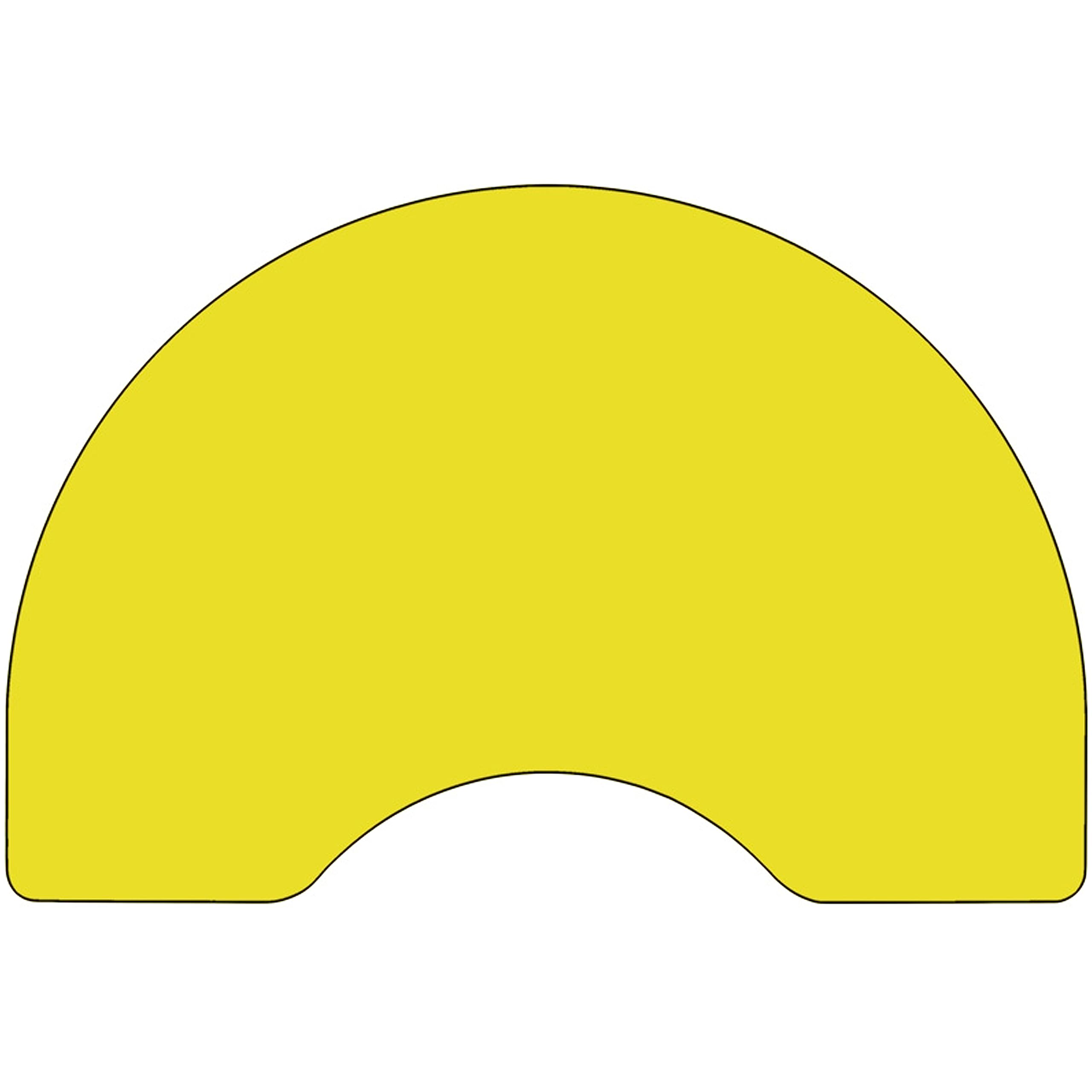 Flash Furniture Kidney Shaped Activity Table With Thick High Pressure Laminate Top And Height Adjustable Pre School Legs, 96"D X 48"W X 25.25"H, Yellow