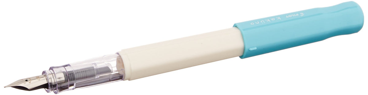 Pilot Kakuno Medium-Nib Fountain Pen, White Body Soft Blue Cap (Fka-1Sr-Slm)