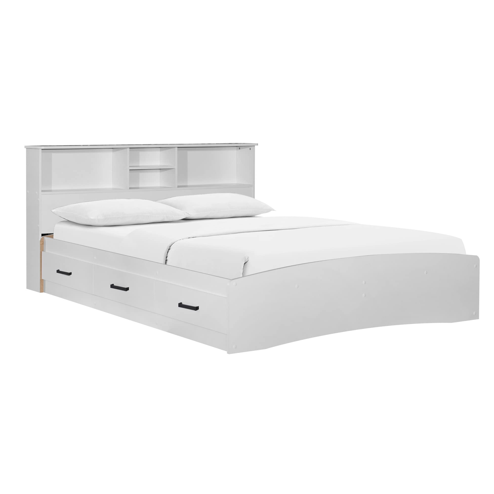 California Wooden Full Captains Bed