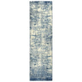 Rizzy Home Alora Decor Essential 2'6" X 10' Abstract Blue/Ivory Hybrid Area Rug