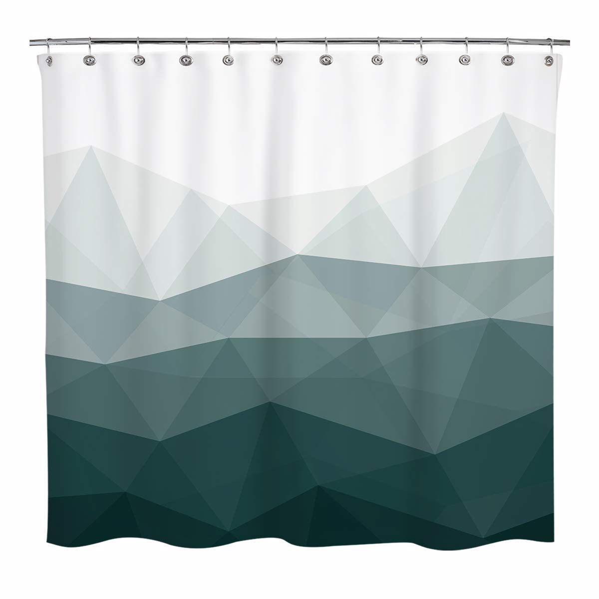 Sunlit Designer Shower Curtain, Popular Shower Curtain, Ombre Dark Green Fabric Shower Curtains For Bathroom Decor, Contemporary