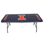 Collegiate Kwik-Covers Rectangle Plastic Table Covers, Bundle Of 2 (University Of Illinois, 8')