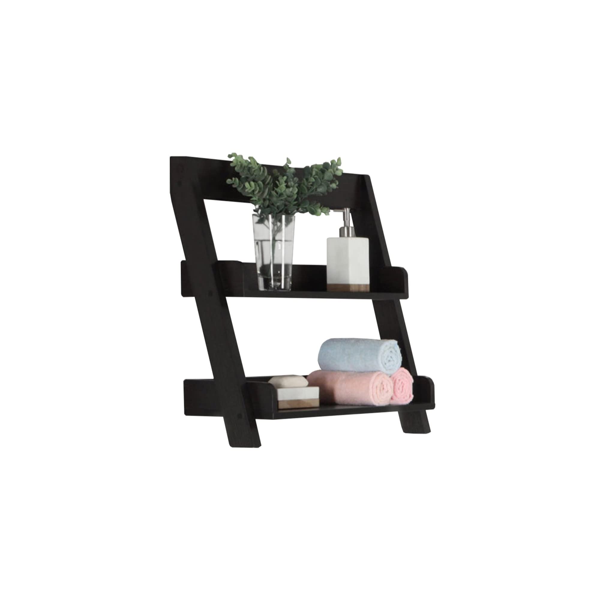 Monarch Specialties Cappuccino Wall Mount Shelf, 24-Inch