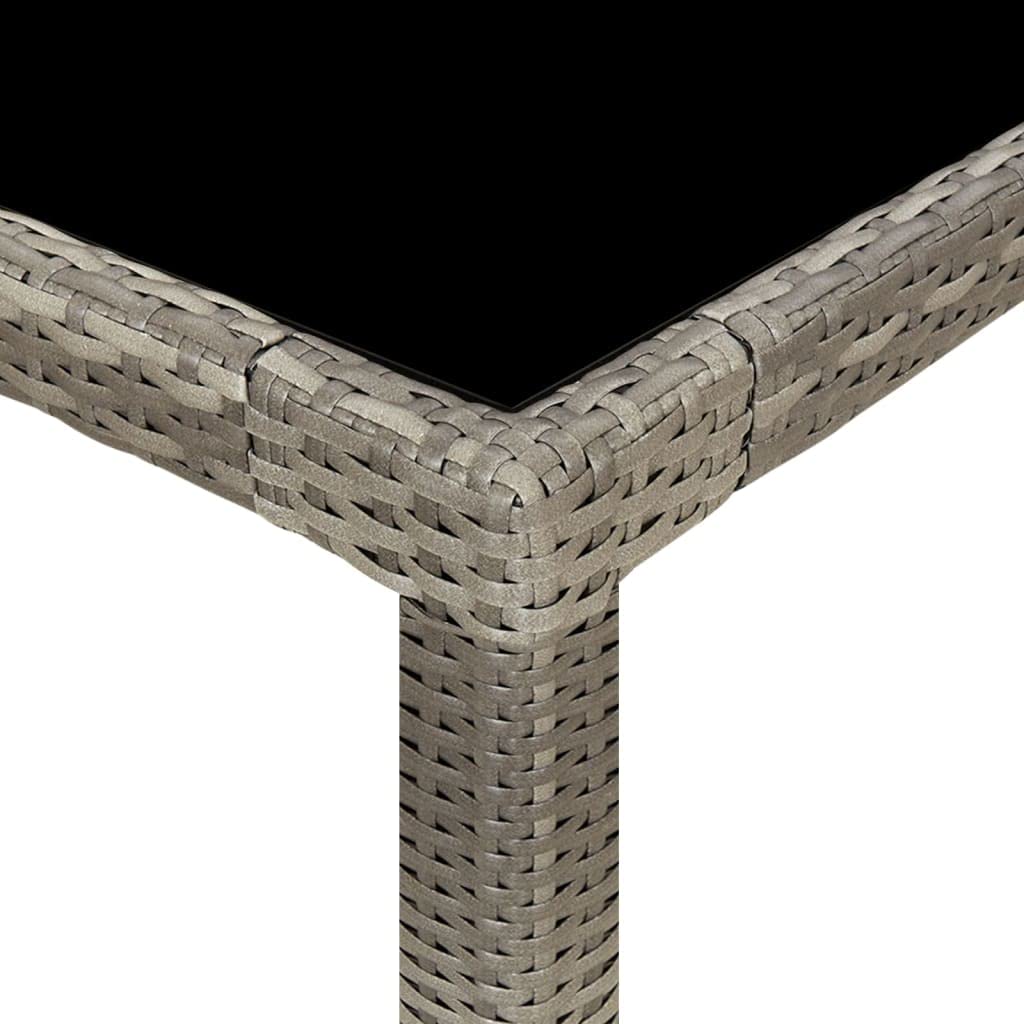 vidaXL Poly Rattan 9 Piece Outdoor Furniture Set with Washable Cushions, Weather-Resistant and Durable, Stylish Patio Dining Set, Gray and Black