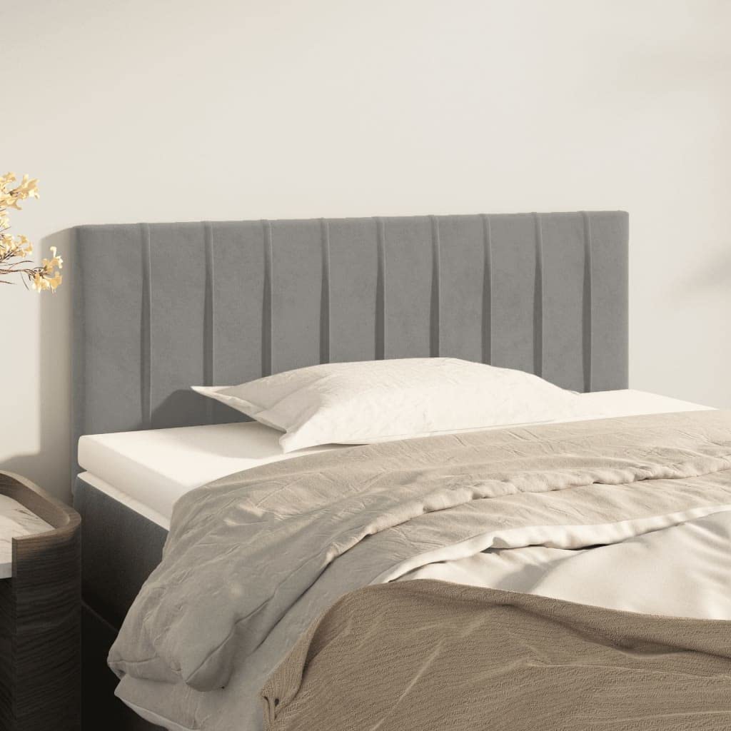 vidaXL Headboard Light Gray 39.4"x2"x30.7"/34.6" Velvet