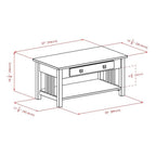Winsome Wood Stafford Coffee Table, Oyster Gray