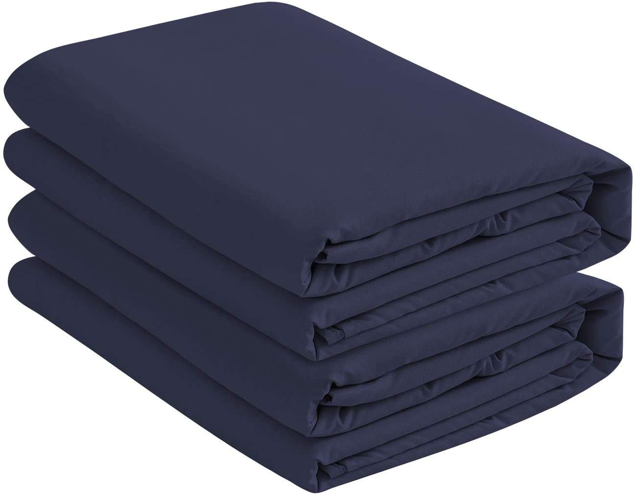 Microfiber 2 Navy Twin XL Fitted Bottom Bed Sheets (2-Pack) 1800 Ultra Soft and Comfy - 15'' Deep Pocket, 39'' x 80'' Great for 