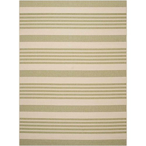 Safavieh Courtyard Collection 8' X 11' Beige/Sweet Pea Cy6062 Stripe Indoor/ Outdoor Waterproof Easy-Cleaning Patio Backyard Mud