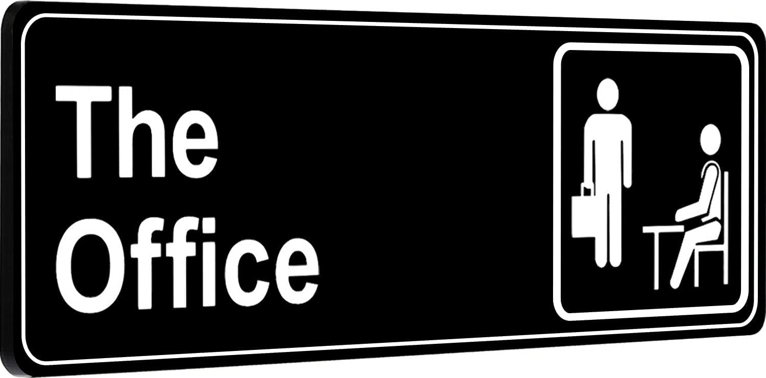 The Office Sign, 9    3 Inch Main Official Self Adhesive Office Sign For Door Or Wall, Easy Installation, Premium Acrylic Design