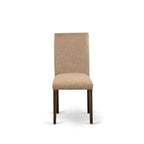 East West Furniture Abp7T47 Abbott Parson Kitchen Chairs - Light Sable Linen Fabric Padded Dining Chairs, Set Of 2, Jacobean
