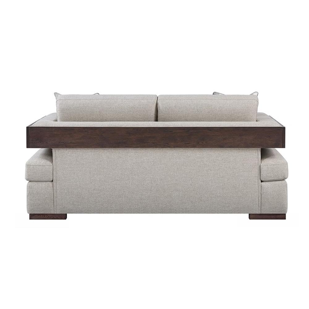 Acme Niamey Loveseat with 2 Pillows in Fabric & Cherry