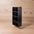 Ergode Timothy Collection | 2x2 Wooden Shelving Unit - Black | 25.6" W x 11.8" D x 27" H | Ample Storage for Pictures, Books, and More (20053-VV)