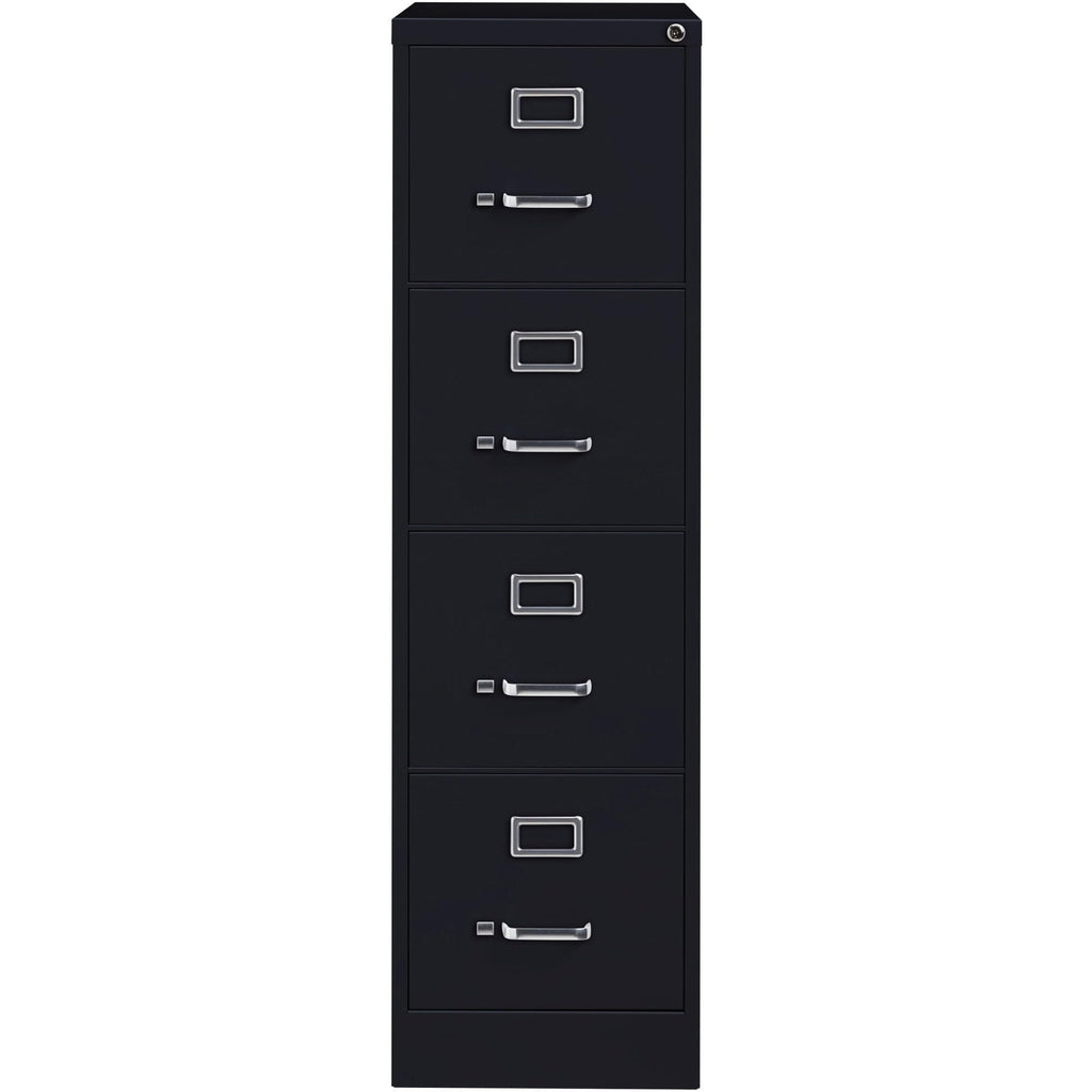 Lorell 4-Drawer Vertical File, 15 by 22 by 52, Black