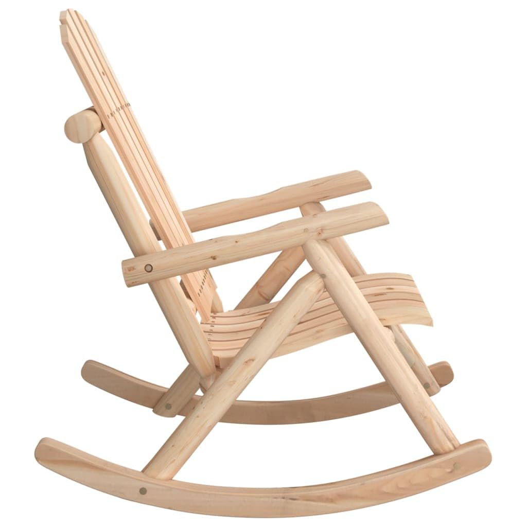 vidaXL Patio Rocking Chair 27.2&quot;x37.8&quot;x39.8&quot; - Solid Spruce Wood Construction,Comfortable Seating, Gentle Rocking Design, Easy Assembly, Ideal for Outdoor Use