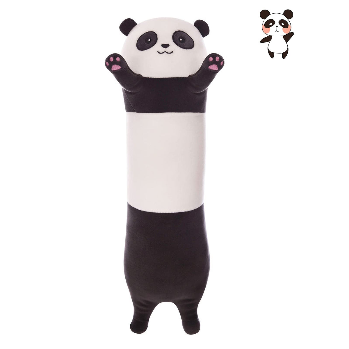 Yeqivo Panda Plush Pillow, Soft Panda Long Stuffed Animal Pillow, Cute Long Panda Plush Toys for Kids Grilfriend(27.55inch/70cm)